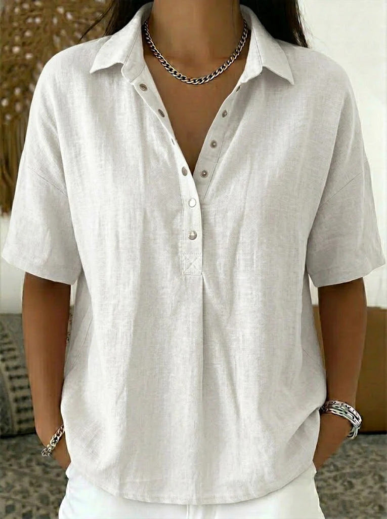Chemise Boutonnée Décontractée d'Été - Auperia, mode femme élégante