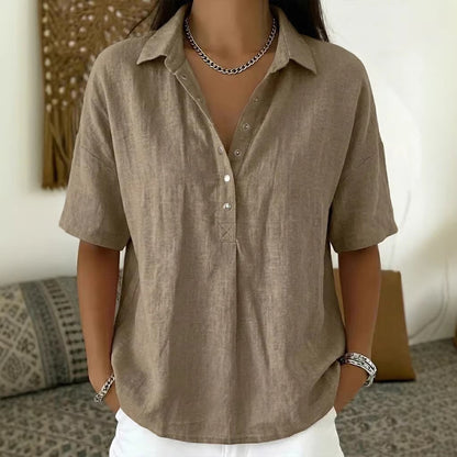 Chemise Boutonnée Décontractée d'Été - Auperia, mode femme élégante