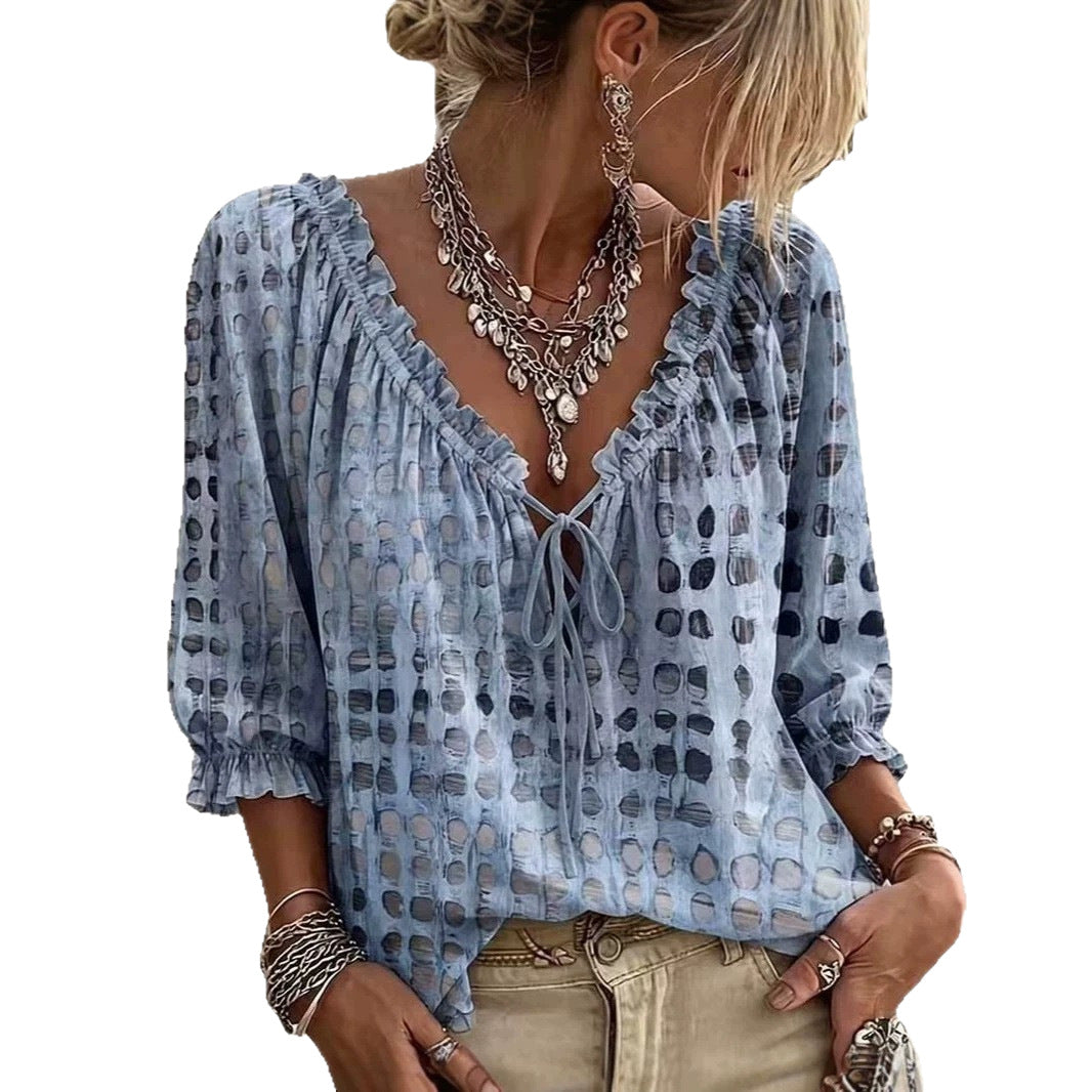 Chemise Imprimée Esprit Ethnique Chic - Auperia, mode femme élégante