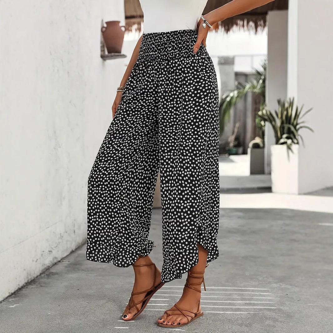 Pantalon Large Taille Haute à Pois - Auperia, mode femme élégante