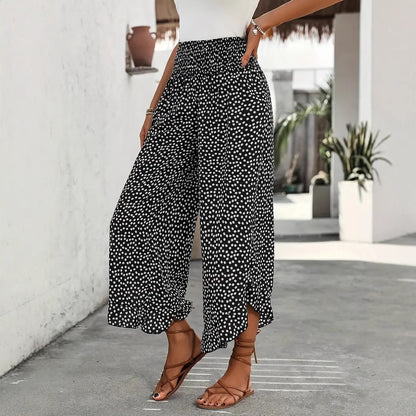 Pantalon Large Taille Haute à Pois - Auperia, mode femme élégante