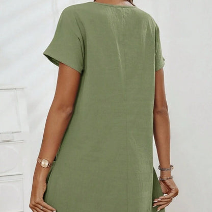 Robe d'Été à Poches et Fermeture Zippée - Auperia, mode femme élégante