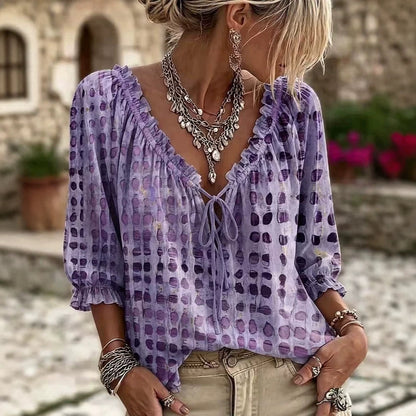 Chemise Imprimée Esprit Ethnique Chic - Auperia, mode femme élégante