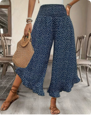 Pantalon Large Taille Haute à Pois - Auperia, mode femme élégante