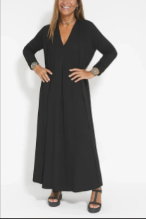 Ensemble Duo Robe en V et Cardigan Long Fluide - Auperia, mode femme élégante