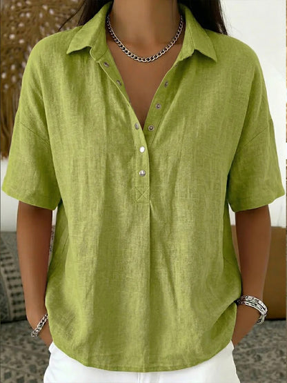 Chemise Boutonnée Décontractée d'Été - Auperia, mode femme élégante