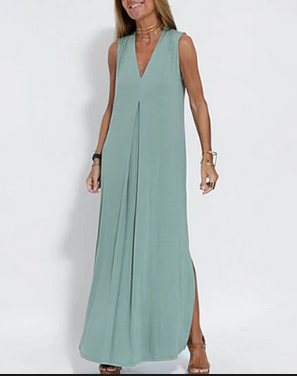 Ensemble Duo Robe en V et Cardigan Long Fluide - Auperia, mode femme élégante