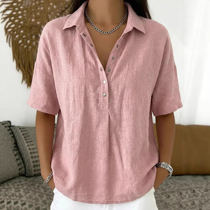 Chemise Boutonnée Décontractée d'Été - Auperia, mode femme élégante