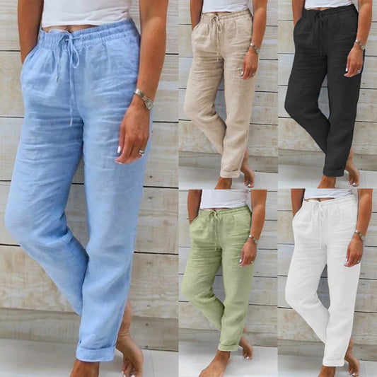 Pantalon Fluide Coton et Lin - Auperia, mode femme élégante