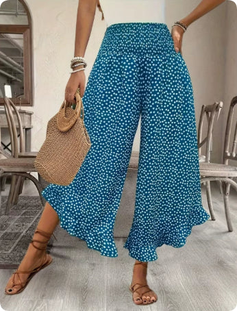 Pantalon Large Taille Haute à Pois - Auperia, mode femme élégante