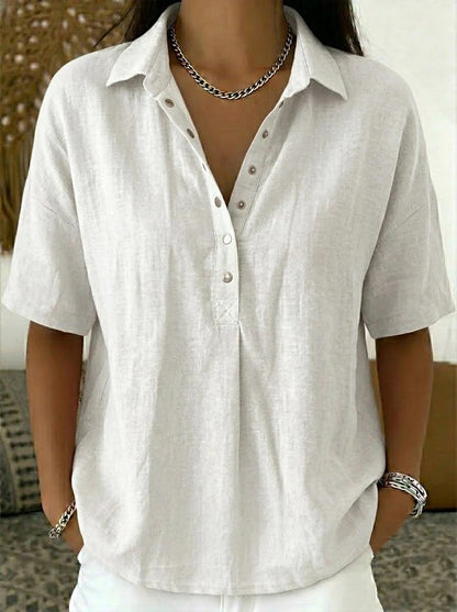 Chemise Boutonnée Décontractée d'Été - Auperia, mode femme élégante