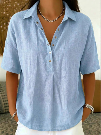 Chemise Boutonnée Décontractée d'Été - Auperia, mode femme élégante